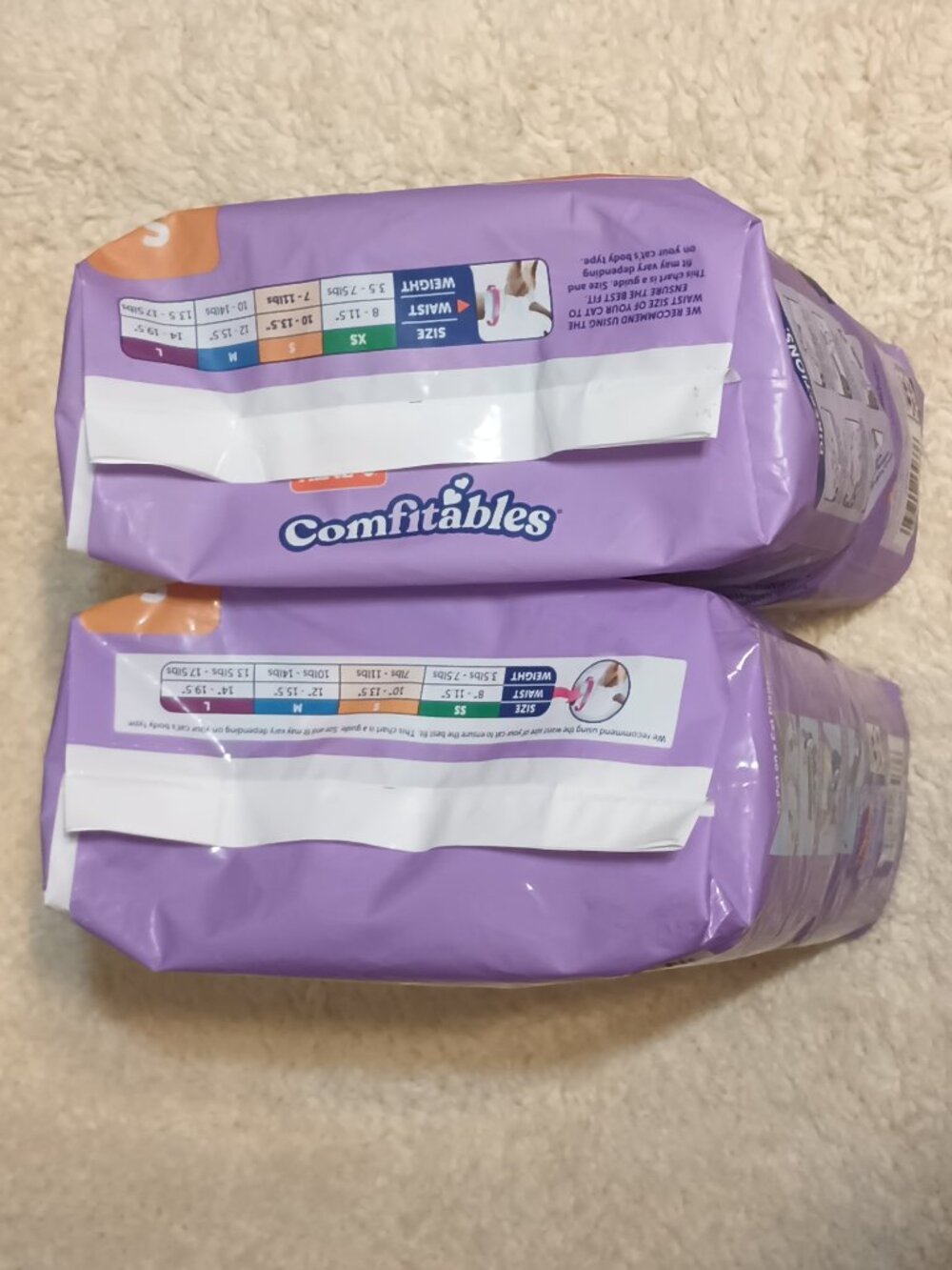 NWT ~ 2 Packages of Hartz Comfitables Cat Disposable Diapers, Size S, 7-11 lbs. - Picture 11 of 14